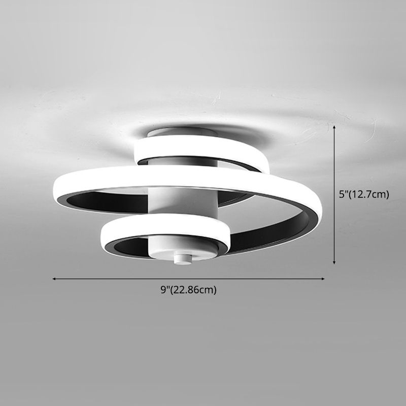 Silice Gel DEL Ceiling Light in Modern Simplicity Aluminium Flush Mount for Living Room