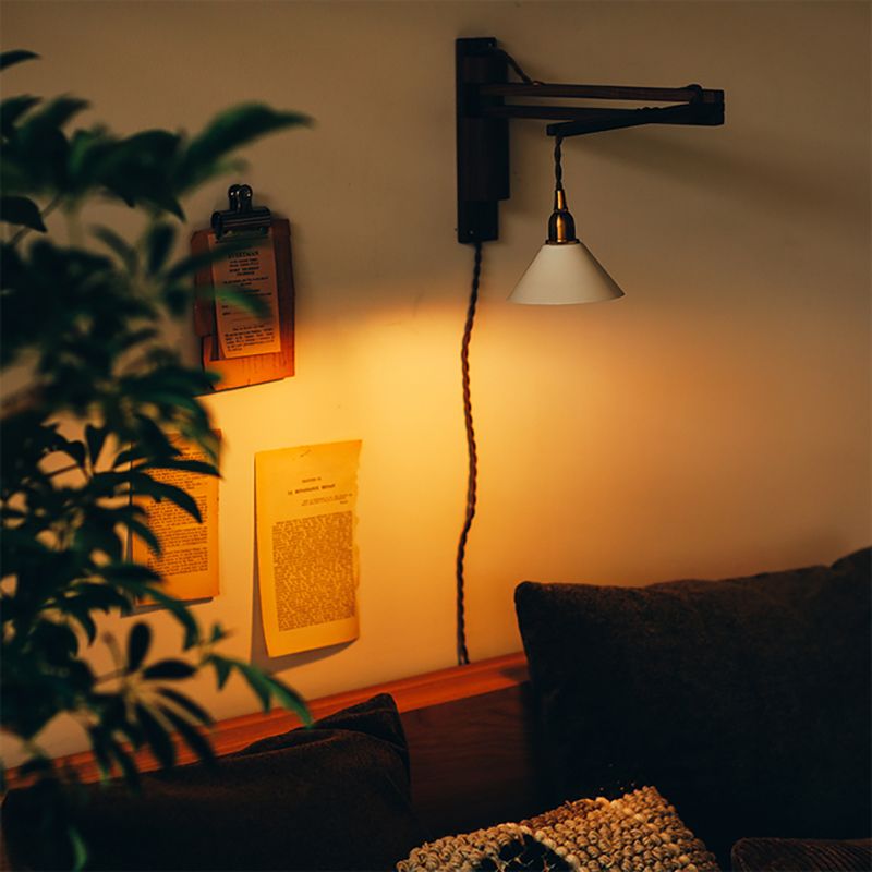 Lámpara de pared de madera ligera de pared de pared doméstica contemporánea para sala de estar de dormitorio