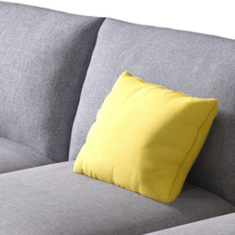 Scandinavian Fabric Living Room Seating Recessed Arm Pillows sofa