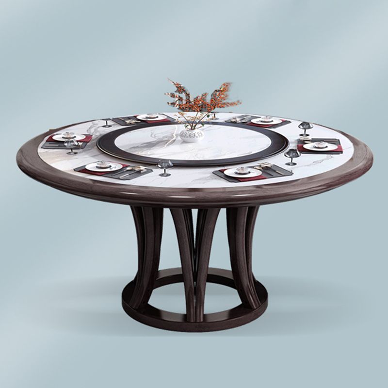 Rubberwood Frame Dinette Table Traditional Round Indoor Dining Table