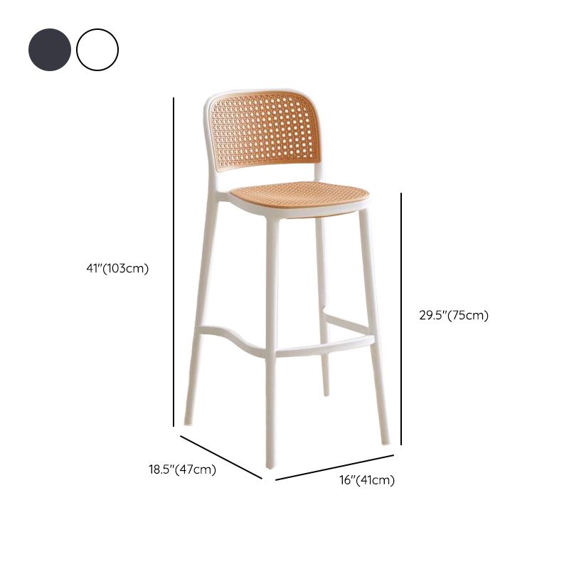 Industrial Style Plastic Bar Stool Backrest Counter Stool for Restaurant and Bristol