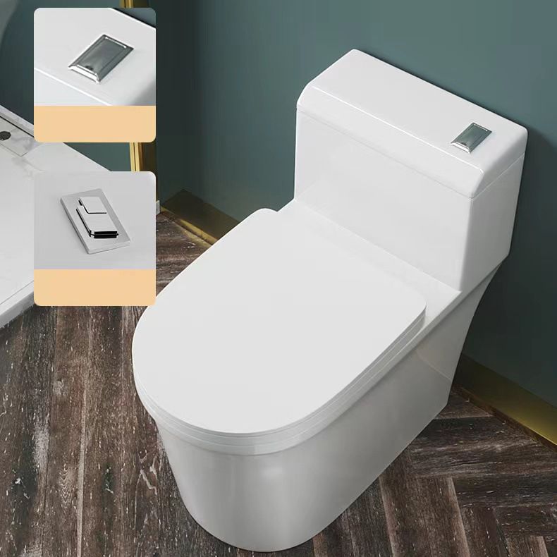 Modern 1-Piece Toilet Floor Mounted White Urine Toilet with Slow Close Seat for Bathroom