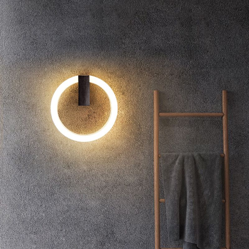 Acrilico Halo Ala Ala a forma di parete Sconcetto Minimalista LED Montate Accensione per camera da letto