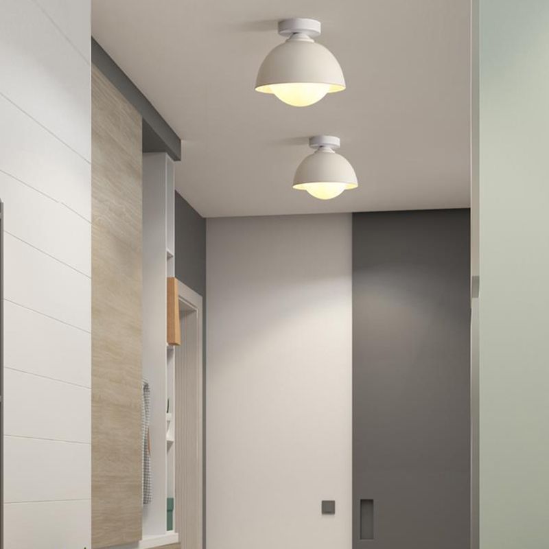 Modern Style Ceiling Light 1-Light Ceiling Mount Light with Glass Shade for Bedroom