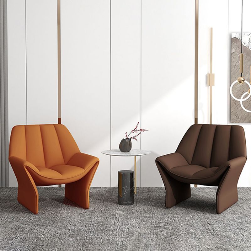 33.85" Wide Parsons Chair Armless Chair with Sewn Pillow Back