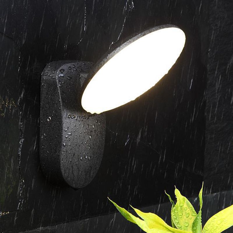 Geometric Shape Wall Lamp Modern Style Metal 1 Light Wall Light in White/Black