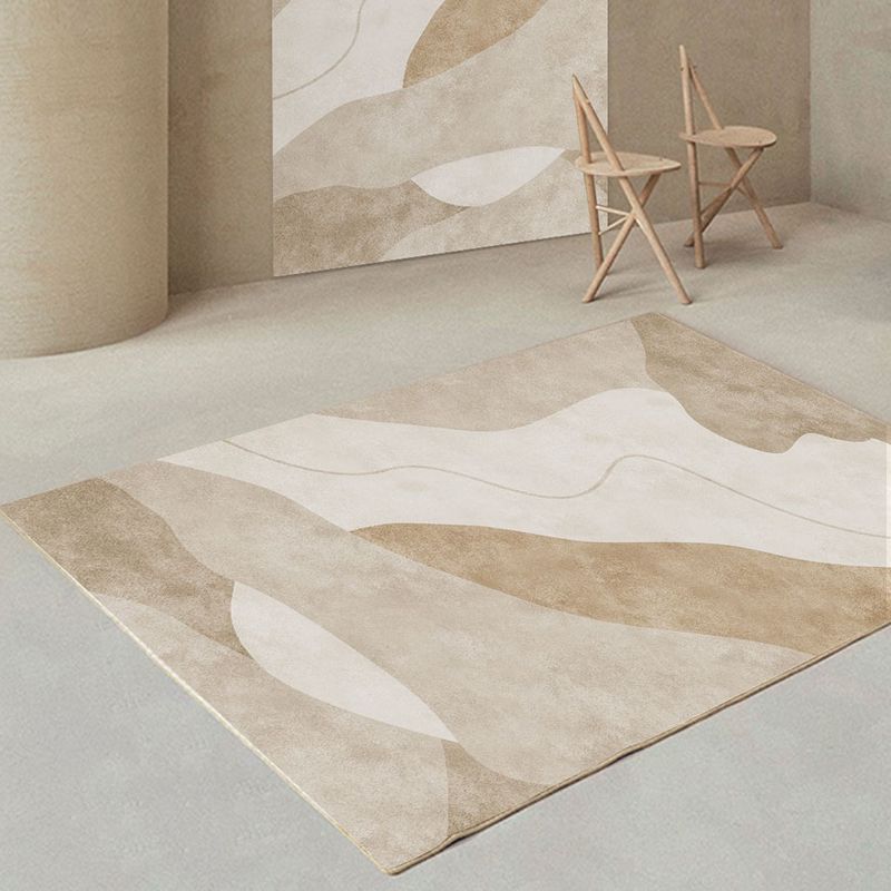 Lichtbruine modern tapijt polyester kleur klont tapijt wasbare caret voor woonkamer