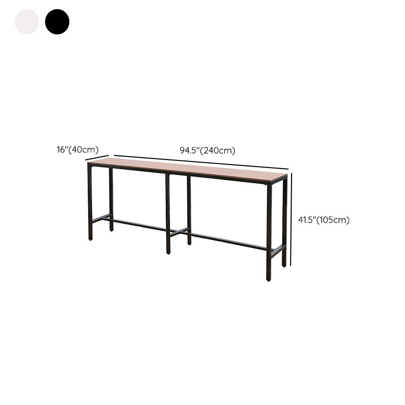 Industrial Metal Base Bar Table Pub Height Dining Table for Patio Use