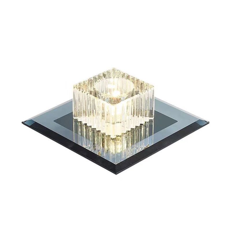 Couloir de la place Flush Mount Lighting Prismatic Crystal Minimalist LED Flush Mount Fixture