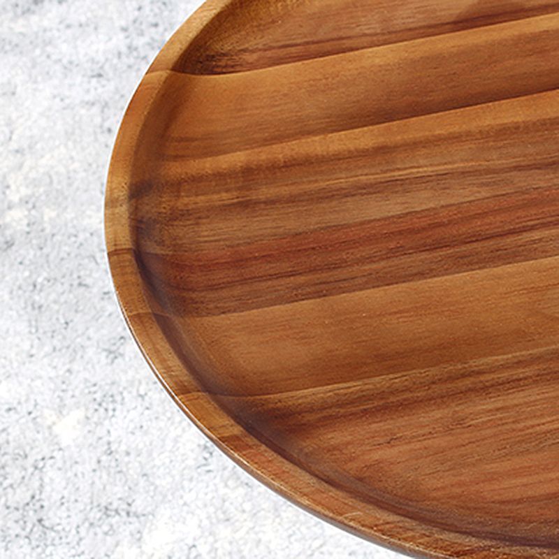 Modern Slate Pedestal Wooden Round/Square Tray Top End Table