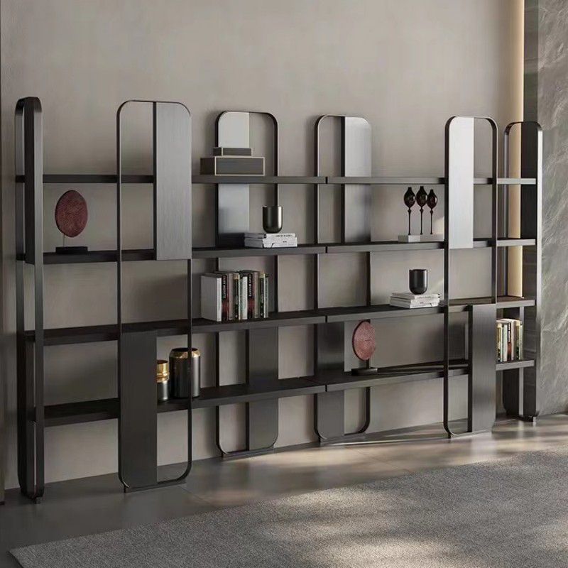 Glam Engineered Wood Bookshelf Standard Open Back Bookcase with Shelves