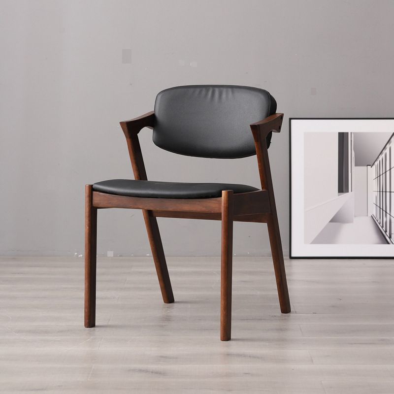 Silla de comedor de madera maciza de estilo moderno, silla de comedor con respaldo abierto para uso doméstico