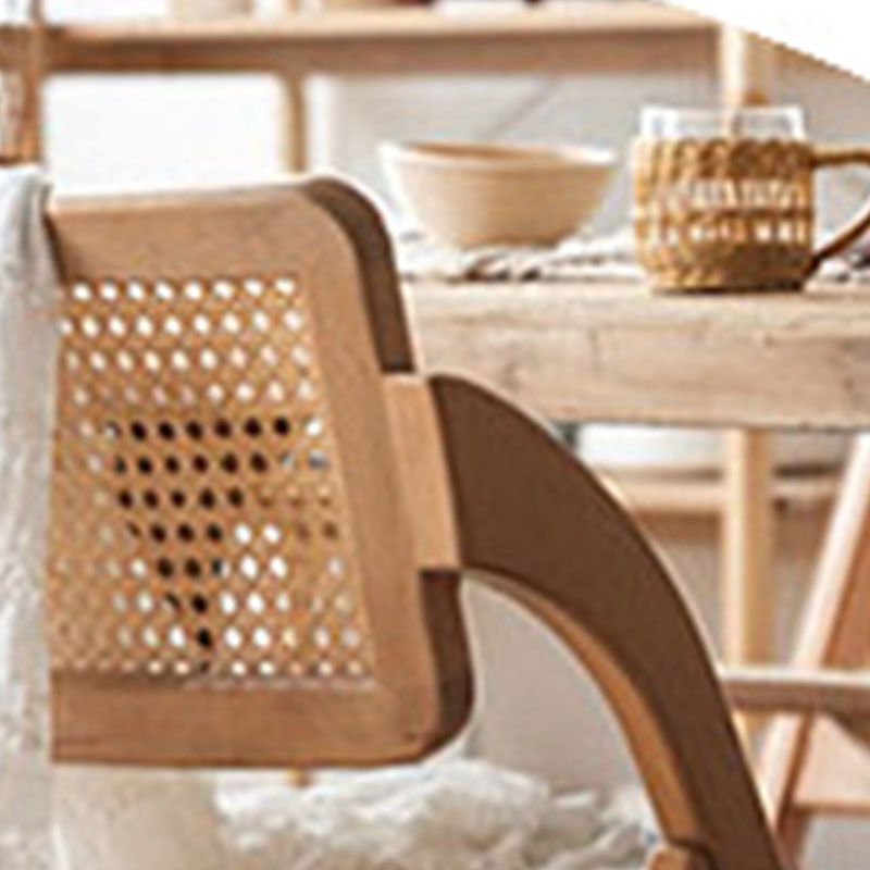 Contemporary Style Chair Armless Folding Chair with Wood Legs for Home