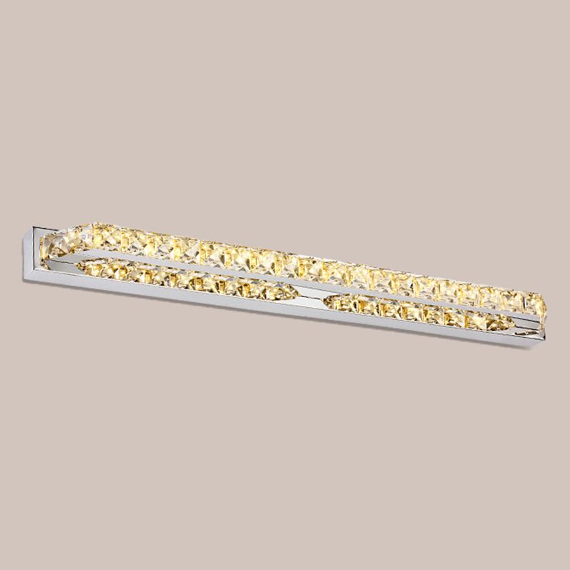 Geometric Vanity Lighting Modern Style Crystal 1 Light Vanity Sconce Lights