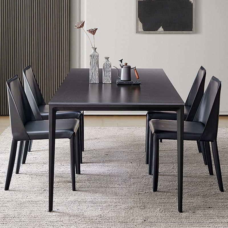 Contemporary Dinette Table Rectangle Stone Dining Room Table for Dining Room