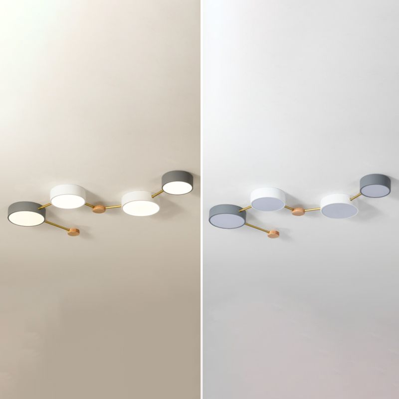 Nordic LED Flush Mount Big Dipper Shaped Bedroom Ceiling Light