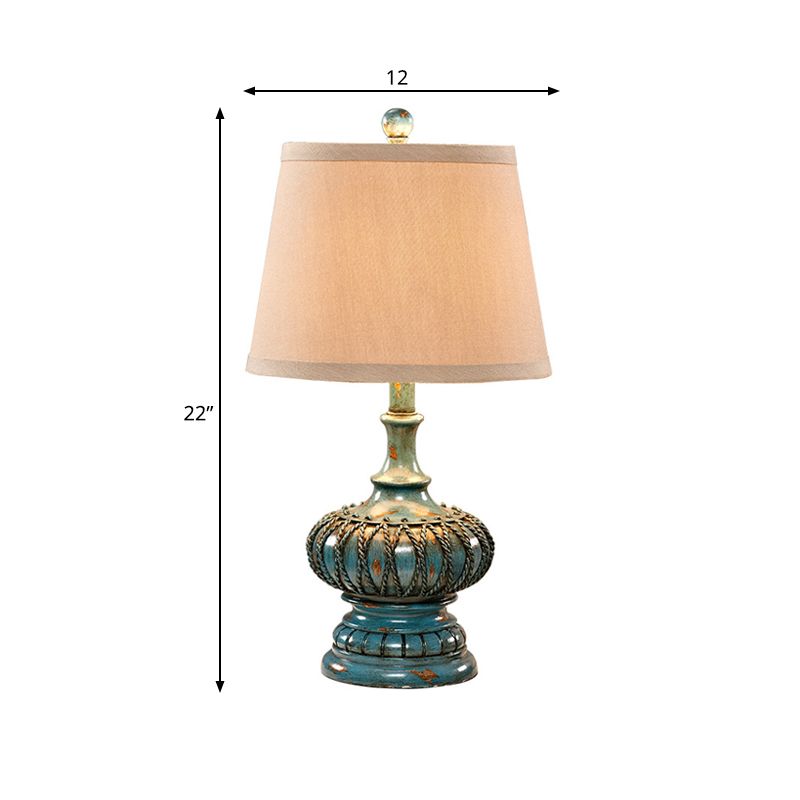 Lampe de table de nuit en tissu cône