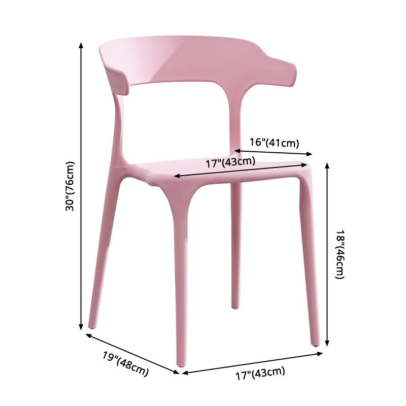 Plastique moderne Open Doss Dining Claid 30 "H Chaise de salle à manger pour chambre de restaurant