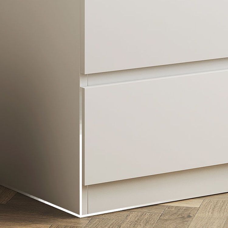 16" D White Wooden Dresser Modern Style Multi Drawers Storage Chest