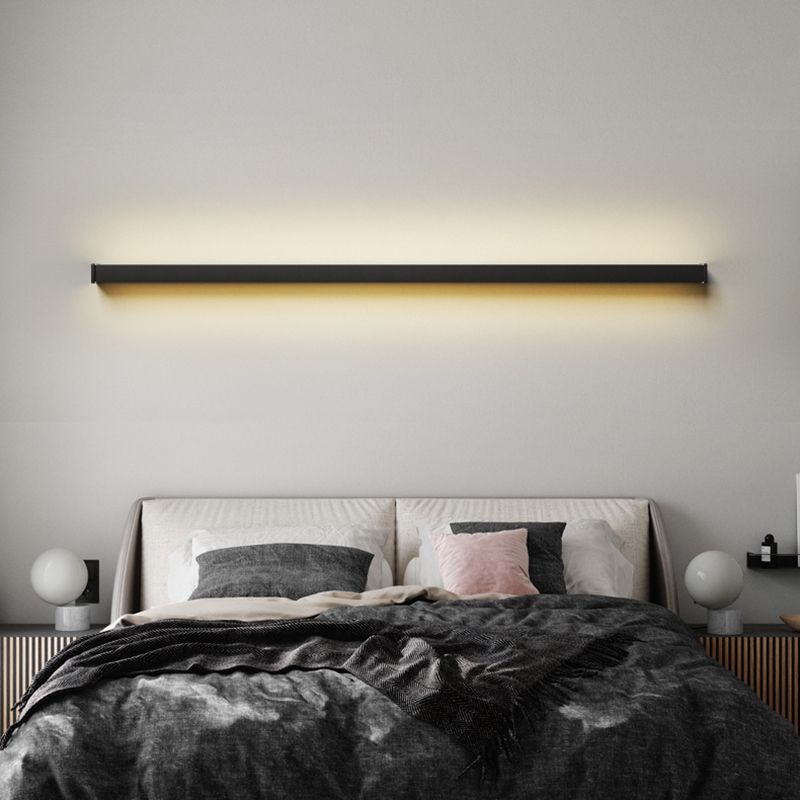 Metallic Linear Wall Light Fixture Modern Style Wall Light Sconce for Living Room