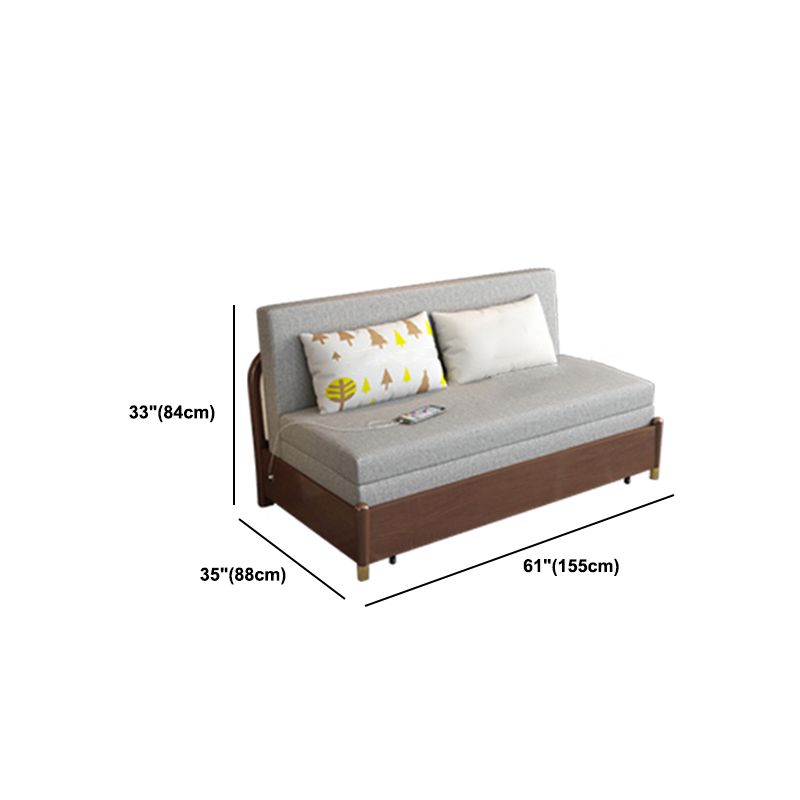 Contemporary Convertible Armless Cotton Blend Bed Sofa Couch