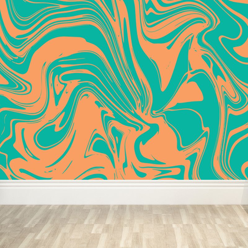 Moisture Resistant Magma Wallpaper Mural Modern Non-Woven Wall Covering, Custom Print