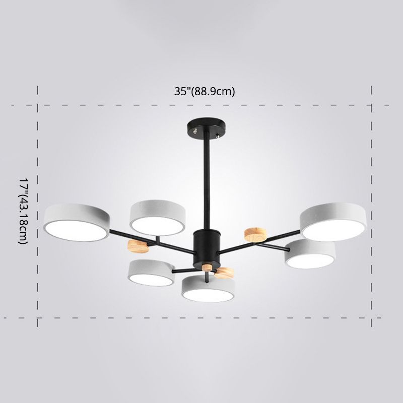 3 marcia Dimming legno+lampada lampadina di ferro con tonalità acrilica moderna semplicità LED LED Light per sala da pranzo