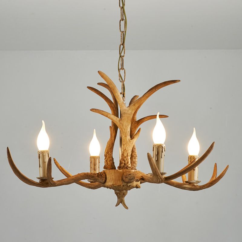 Bare Tree Branch Pendant Lamp Farmhouse Resin Chandelier Light Fixture for Restaurant