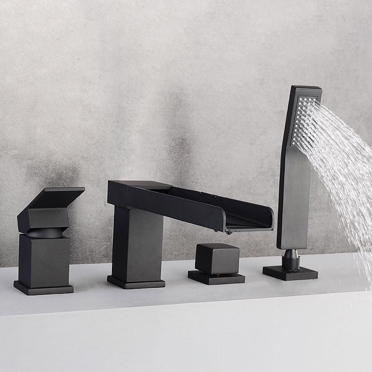 Deck Mounted Bathroom Faucet Modern Style Copper Bathroom Faucet