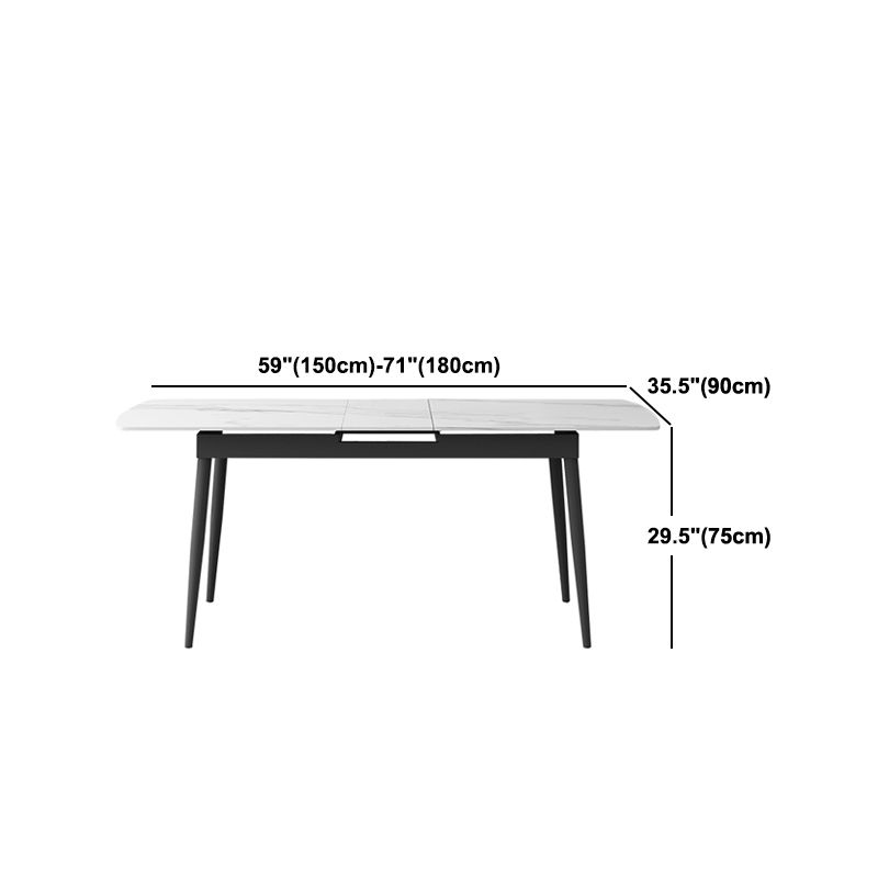 Modern Rectangle Stone Dining Table Set 1/4/5/7 Pieces Dining Set for Home Use