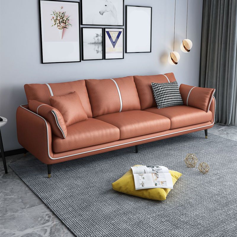 Stationäre Färbung resistent 3 Sitzer Wohnzimmer Standardsofa mit mehreren Kissen