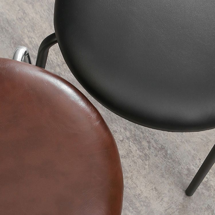 Juego de sillas de metal de estilo moderno, sillas laterales con respaldo abierto para cocina y comedor