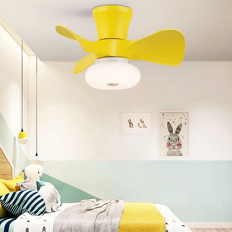 Macaron Round Hanging ventilador acrílico para niños acrílico dormitorio led semi rasgador de rubor