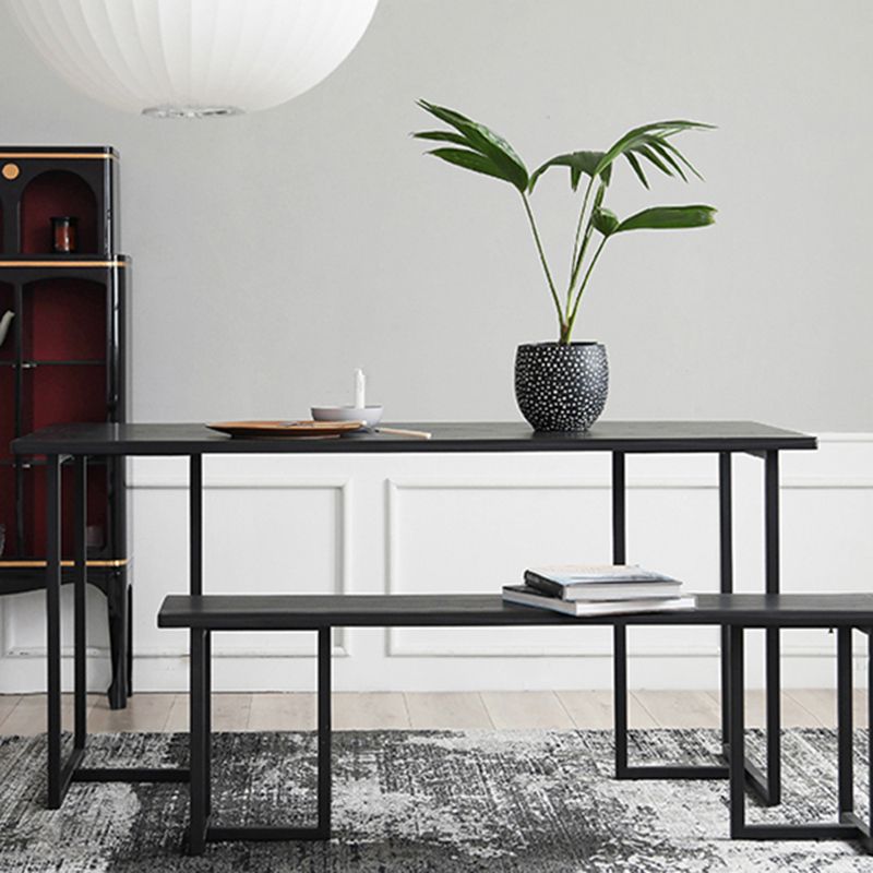 Modern 1/2 Pieces Dining Set Rectangle Wood Dining Table for Kitchen