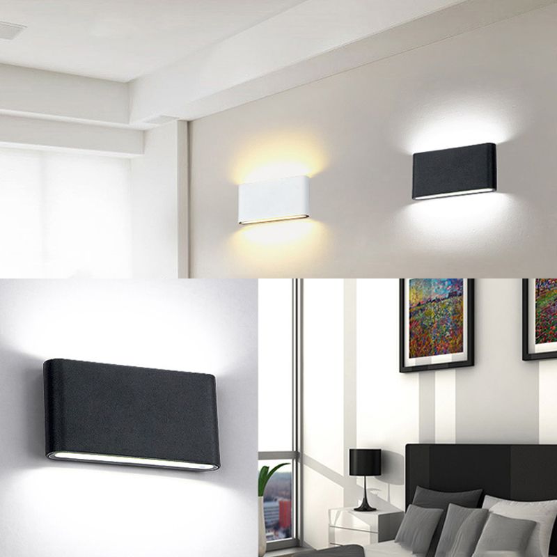 Moderner minimalistischer Stil nach oben und unten LED Wandleuchte Metallwandbeleuchtung für Schlafzimmer