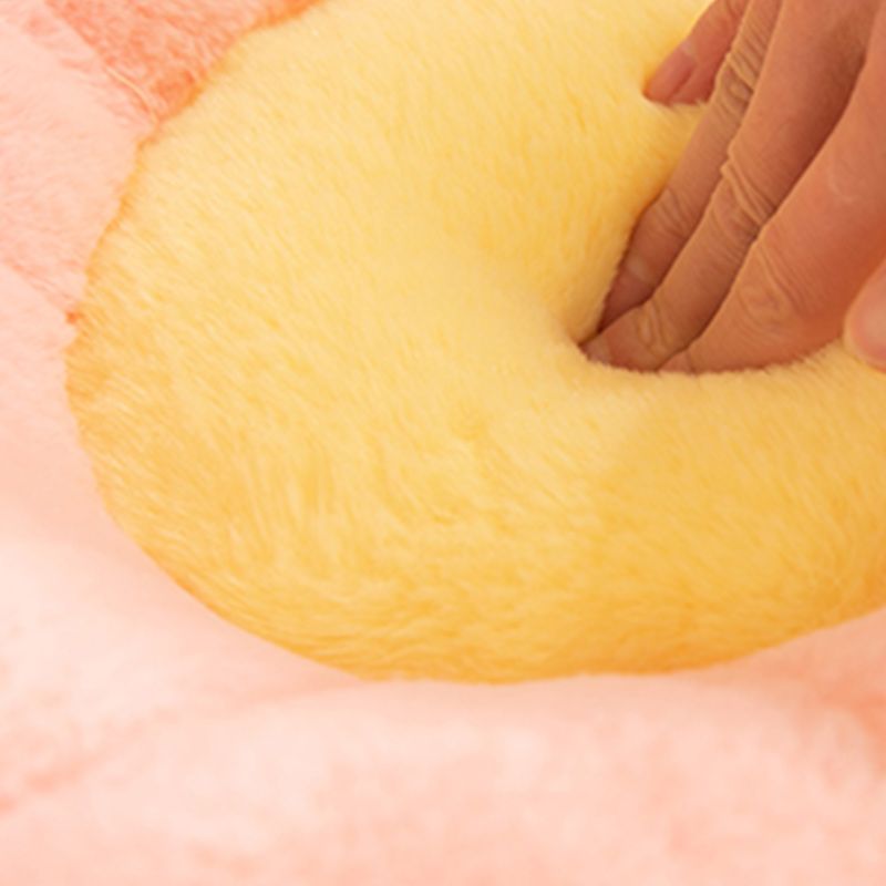 Contemporary Pouf Ottoman Velvet Upholstered Tear Resistant Flower Shape Ottoman