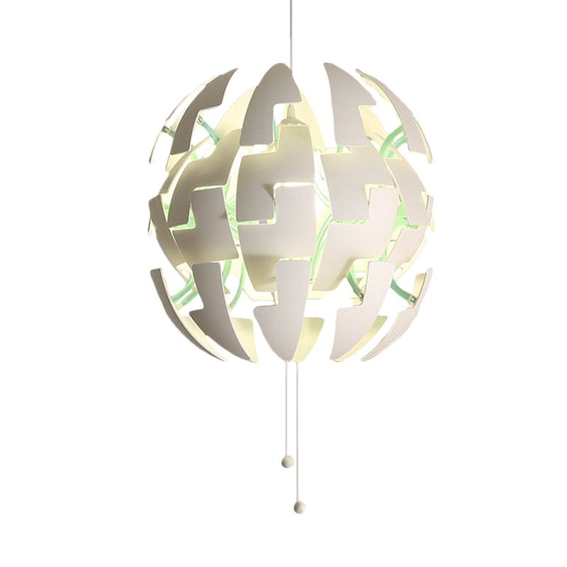 Pendule de fleur acrylique moderniste 1 bulbe plafond plafond s'accompagnement en blanc avec chaîne de traction