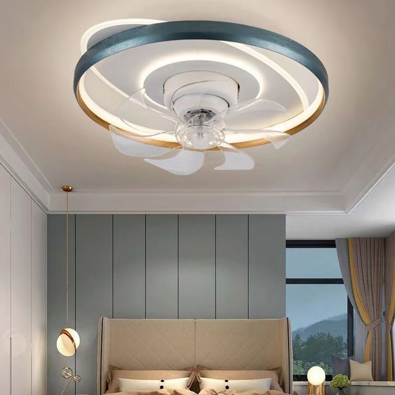 Multi Light Ceiling Fan Light Modern Style Metal Ceiling Fan Light for Living Room