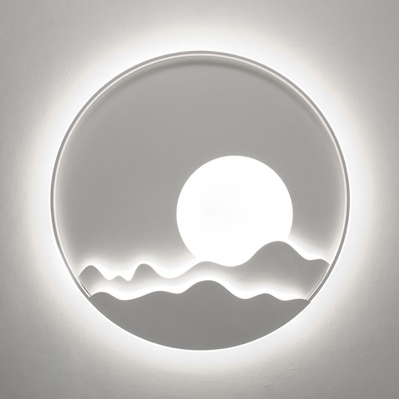 Geometrische Form Metallwandlicht moderne Stil 1 Lichtwand montieren Licht in Weiß