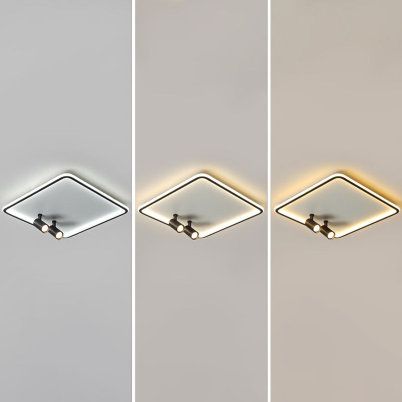 Square Cube Flush Mount Industrial Style Metal LED Flush Light with 6 Spotlights