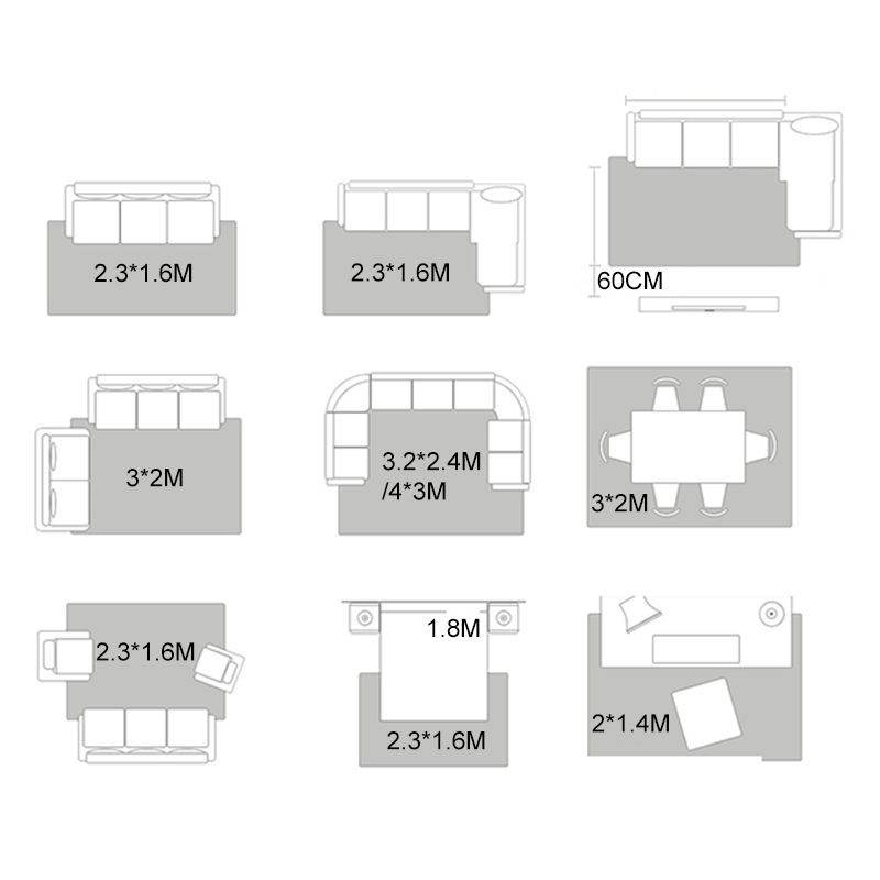 White Tone Home Decor Carpet Simple Abstract Pattern Area Rug Polyester with Non-Slip Backing Rug