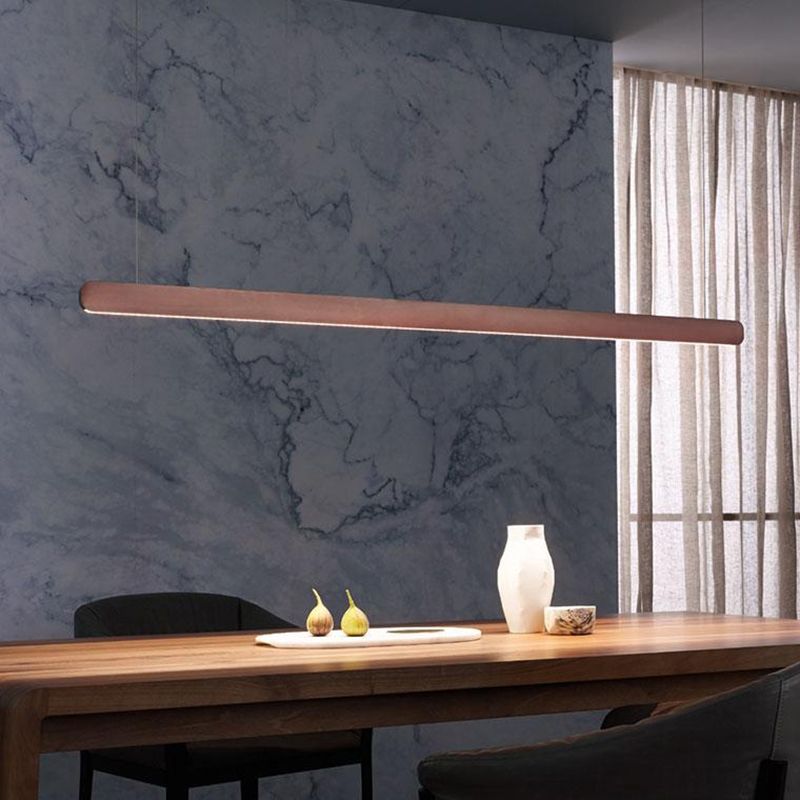 Metal Ceiling Pendant Light Modern Linear Shape Island Lighting Ideas for Kitchen