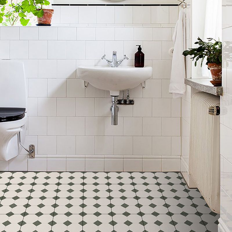 Square Peel & Stick Tile With Pattern Water Resistant Tile for Backsplash Wall