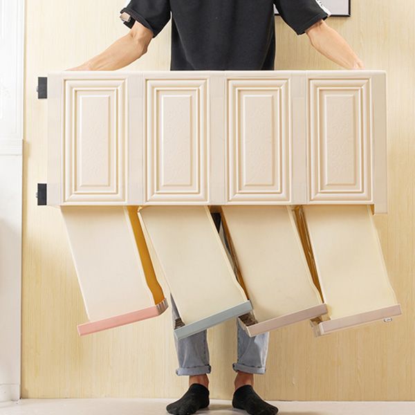 Plastic Vertical Contemporary Kids Nightstand with 5/6 Drawers for Bedroom