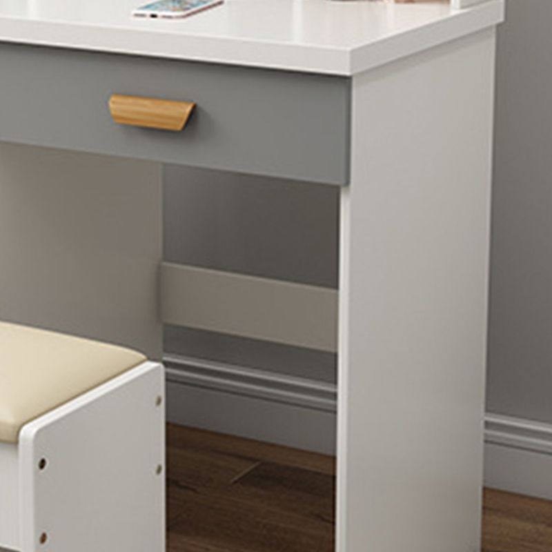 Wooden Vanity Table with 1 Storage Drawer Makeup Table with Mirror