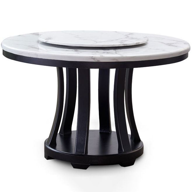 Mesa de comedor estándar moderna Mesa de comedor redonda de mármol con base de pedestal