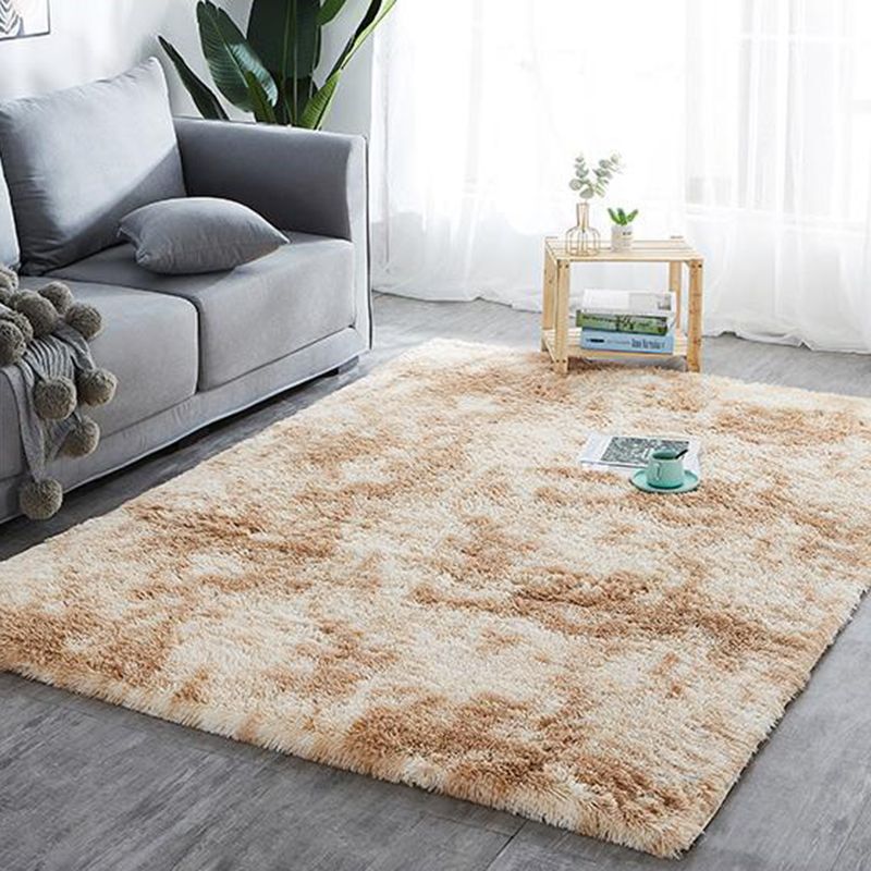 Coffee Tie Dye Indoor Carpet Polyester Casual Rug Shad Area Rug for Living Room