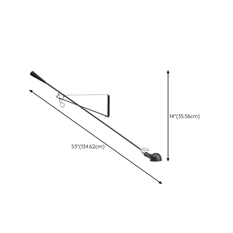 Metal Armed Wall Mount Lamp Simple 1 Light Wall Mounted Light Fixture