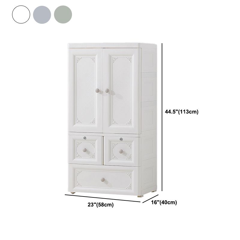 Contemporary Style Wardrobe Plastic Bedroom Wardrobe Closet With Lock