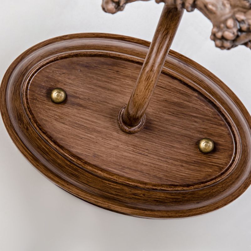 Glockenwandbeleuchtung im Lodge -Stil mit Hirschhorn Bernstein Glas 2 Leuchten Lampenlampe